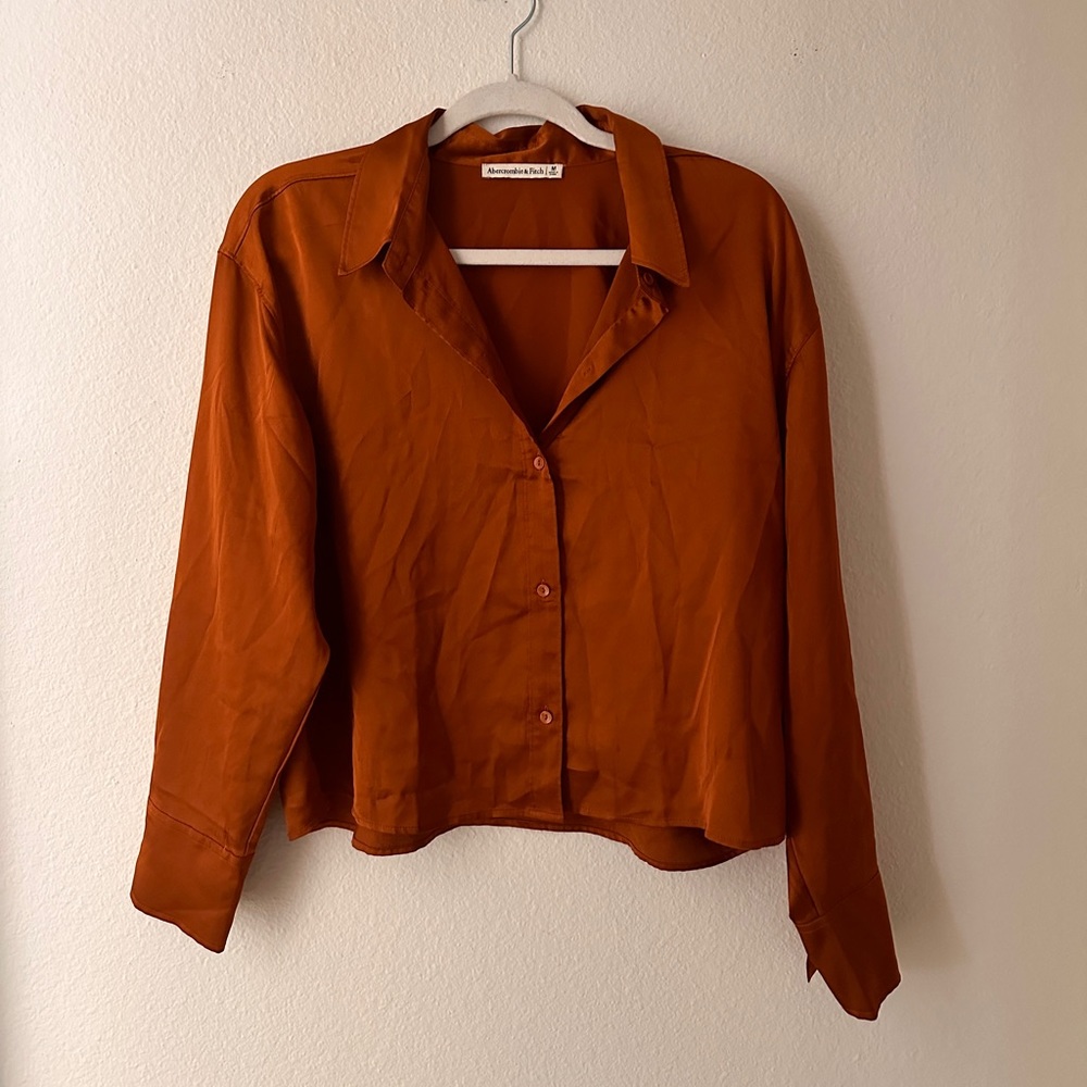 Abercrombie copper rust color  Satin top